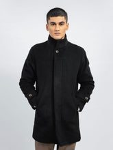 100% Wool Black Long Coat - Limited Edition