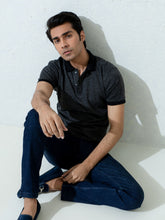 Black Dobby Mercerized Polo Shirt