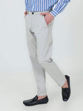 Ash-White Slimfit Chino With Gurkha Style Buttons
