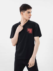 Black Over-Sized Printed T-Shirt