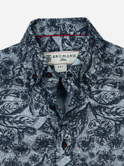 Anchor Grey Floral Printed Casual Shirt