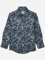 Anchor Grey Floral Printed Casual Shirt