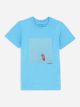Aqua Blue Printed 'Boat' Casual tee