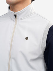 Ash Grey Sleeveless Zipper Jacket - Essential