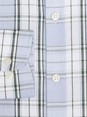 Ash Blue Large Checkered Button Down Shirt - Luxe