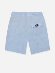 Ash Blue Linen Casual Shorts - Junior