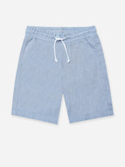 Ash Blue Linen Casual Shorts - Junior