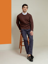 Auburn Striped Crew Neck Jumper