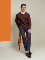 Auburn Striped Crew Neck Jumper