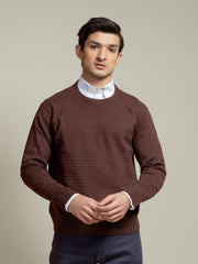 Auburn Striped Crew Neck Jumper