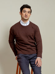 Auburn Striped Crew Neck Jumper
