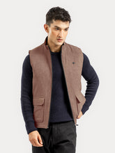 Auburn Brown Quilted Sleeveless Jacket