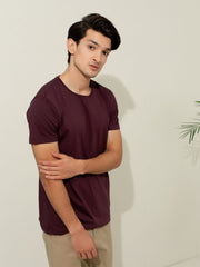 Basic Purple Crew Neck T-shirt