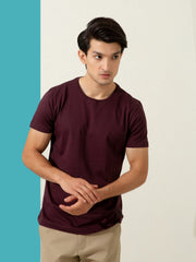 Basic Purple Crew Neck T-shirt