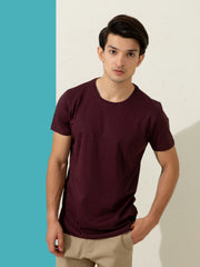 Basic Purple Crew Neck T-shirt