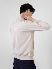 Beige Bomber Jacket