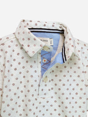 Beige Printed Polo Shirt