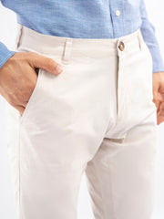 Beige Cotton Chinos