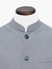 Beige Multicolor Houndstooth Structured Waistcoat