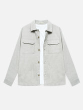 Beige Structured Over-Shirt With Front Flap Pockets