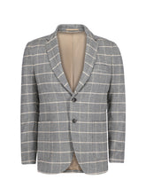 Beige & Black Houndstooth Patterned Cashmere Blazer - Sartoria