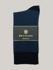 Black & Blue Dobby Mercerized Socks