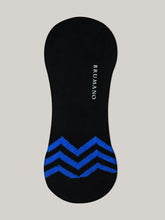 Black & Blue Zig-Zag No-Show Socks