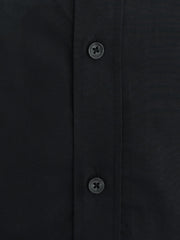 Black Button Down Shirt Contrasting Yellow Ribbon Detailing
