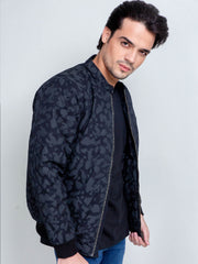 Black Camouflage Quilted Jacket