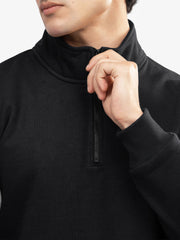 Black Fleece Mock Neck Quarter Zipper