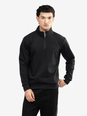 Black Fleece Mock Neck Quarter Zipper