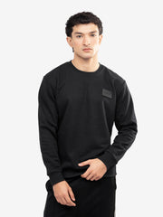 Black Heavy Crew Neck Sweatshirt