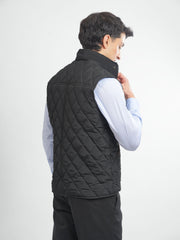 Black Heritage Quilted Sleeveless Jacket