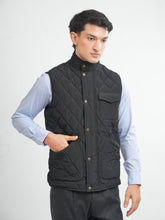 Black Heritage Quilted Sleeveless Jacket