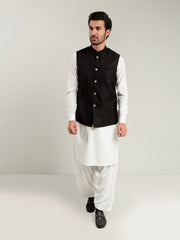 Black Jacquard Waistcoat