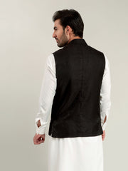 Black Jacquard Waistcoat