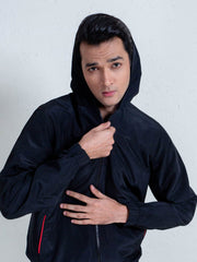 Black Lightweight Sporty Hoodie