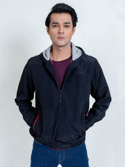 Black Lightweight Sporty Hoodie