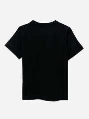 Black Printed Short Sleeves Casual T-Shirt