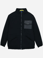 Black Quilted Casual Jacket