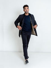 Black Quilted Long Coat Jacket - Limited Edition