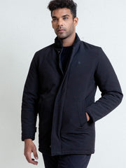 Black Quilted Long Coat Jacket - Limited Edition