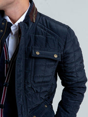 Black Quilted Sporty Coat Jacket
