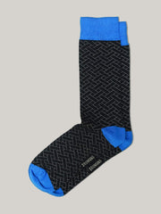 Black & Royal Blue Cotton Socks