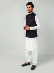 Black Satin Waistcoat