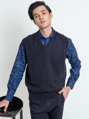 Black Sleeveless Sweater