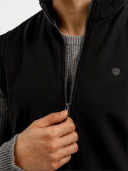 Black Sleeveless Zipper Jacket - Essential