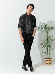 Black Striped Shirt