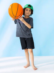 Black Twill Casual Short