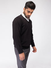 Black V-Neck Sweater